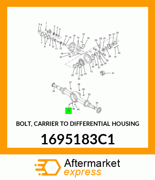 BOLT, CARRIER TO DIFFERENTIAL HOUSING 1695183C1