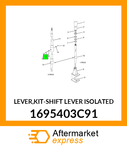 LEVER,KIT-SHIFT LEVER ISOLATED 1695403C91