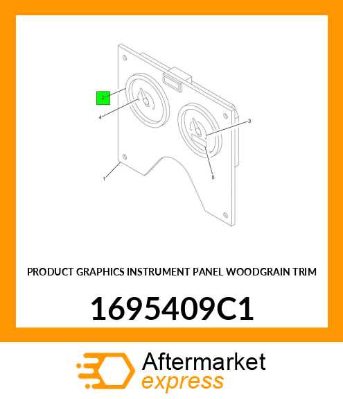 PRODUCT GRAPHICS INSTRUMENT PANEL WOODGRAIN TRIM 1695409C1