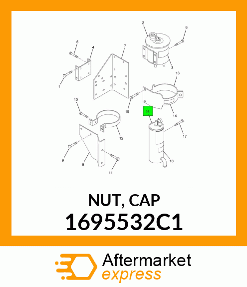 NUT, CAP 1695532C1