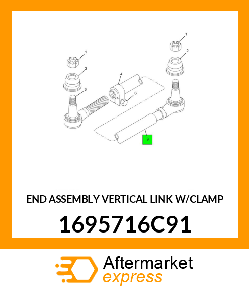 END ASSEMBLY VERTICAL LINK W/CLAMP 1695716C91