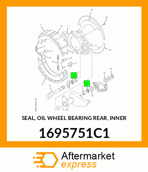 SEAL, OIL WHEEL BEARING REAR, INNER 1695751C1