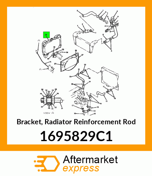 Bracket, Radiator Reinforcement Rod 1695829C1