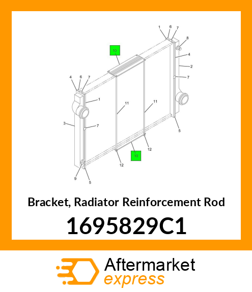 Bracket, Radiator Reinforcement Rod 1695829C1