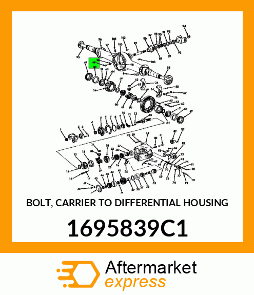 BOLT, CARRIER TO DIFFERENTIAL HOUSING 1695839C1