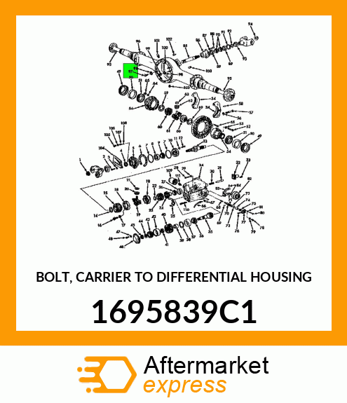 BOLT, CARRIER TO DIFFERENTIAL HOUSING 1695839C1