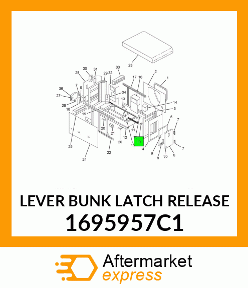 LEVER BUNK LATCH RELEASE 1695957C1