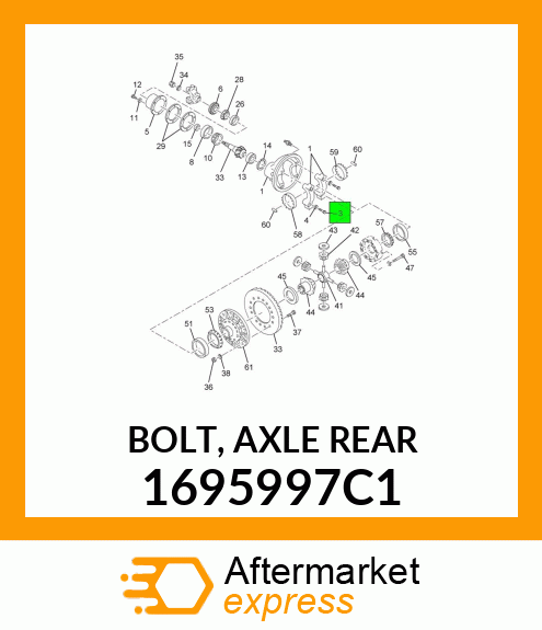 BOLT, AXLE REAR 1695997C1