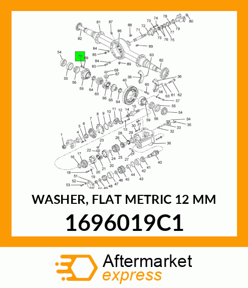 WASHER, FLAT METRIC 12 MM 1696019C1