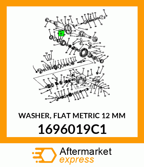 WASHER, FLAT METRIC 12 MM 1696019C1