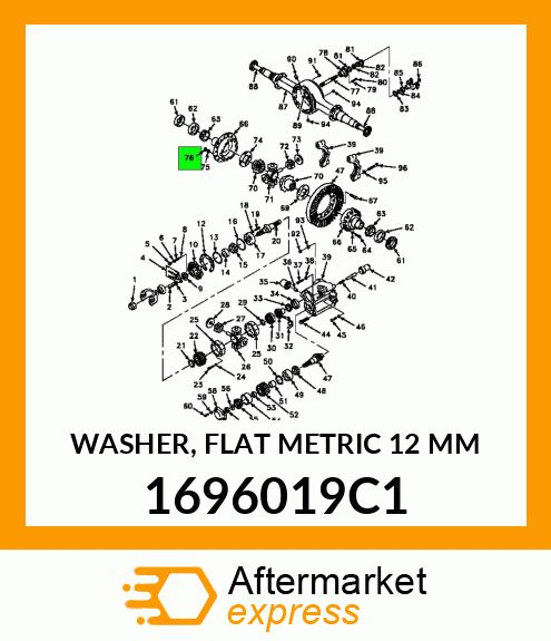 WASHER, FLAT METRIC 12 MM 1696019C1