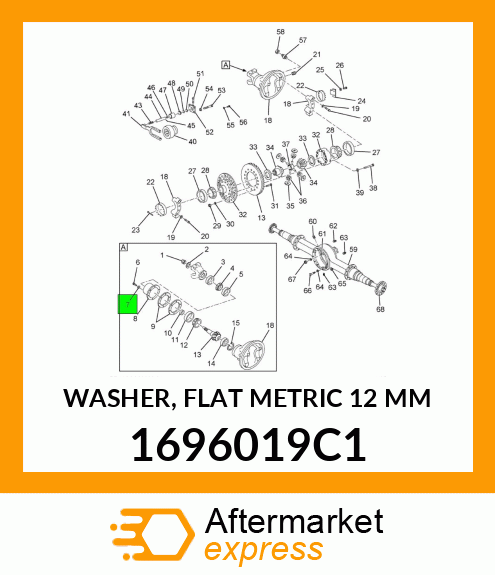 WASHER, FLAT METRIC 12 MM 1696019C1