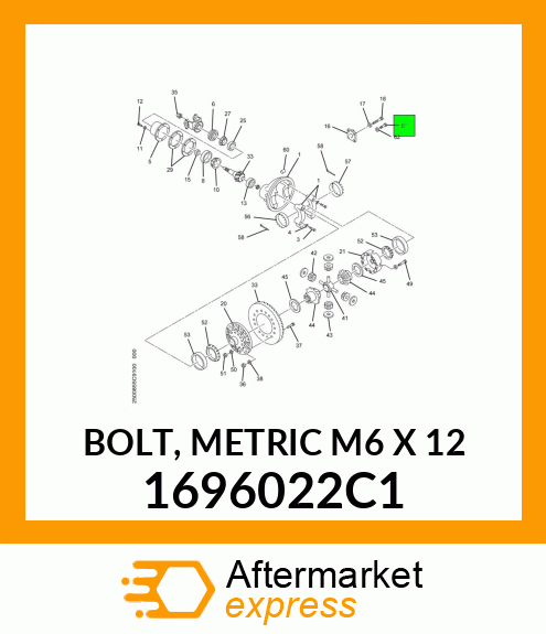 BOLT, METRIC M6 X 12 1696022C1