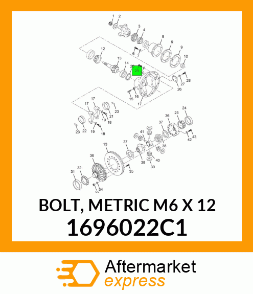 BOLT, METRIC M6 X 12 1696022C1