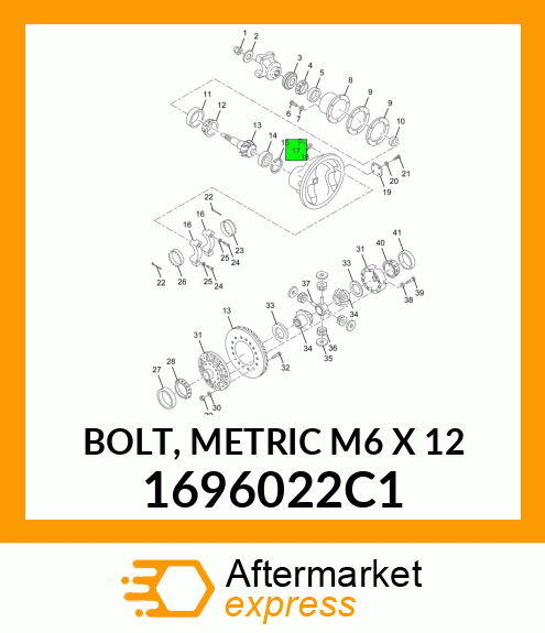 BOLT, METRIC M6 X 12 1696022C1