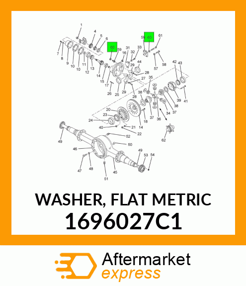 WASHER, FLAT METRIC 1696027C1