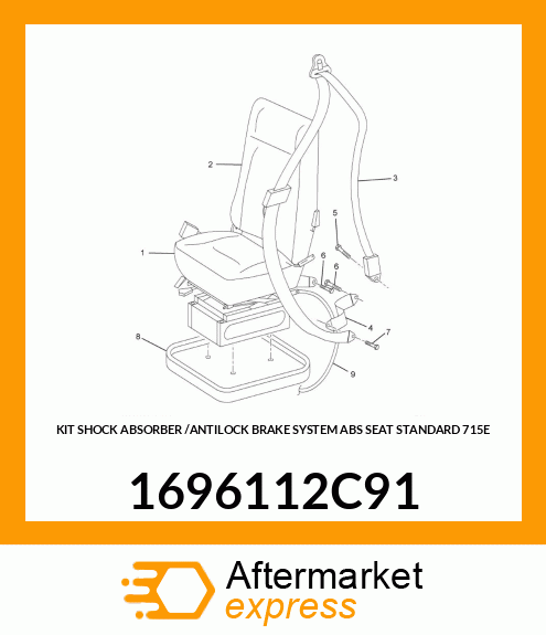KIT SHOCK ABSORBER /ANTILOCK BRAKE SYSTEM ABS SEAT STANDARD 715E 1696112C91