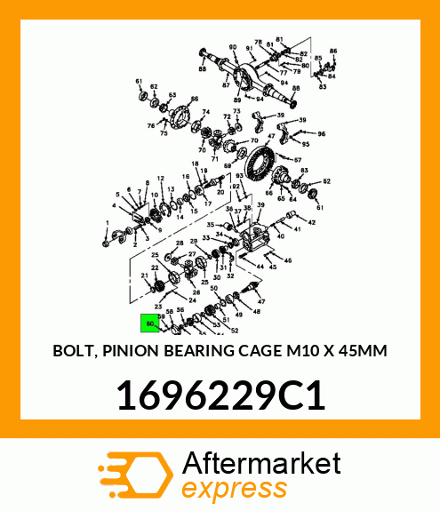 BOLT, PINION BEARING CAGE M10 X 45MM 1696229C1