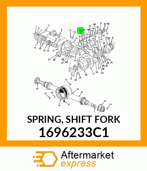 SPRING, SHIFT FORK 1696233C1