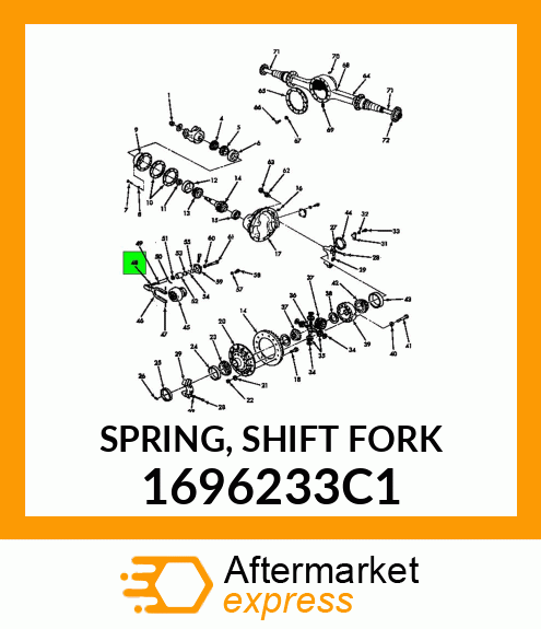 SPRING, SHIFT FORK 1696233C1