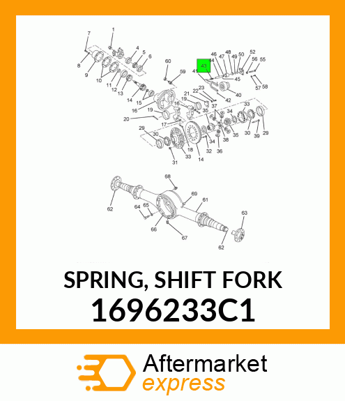 SPRING, SHIFT FORK 1696233C1