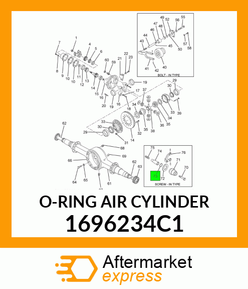 O-RING AIR CYLINDER 1696234C1