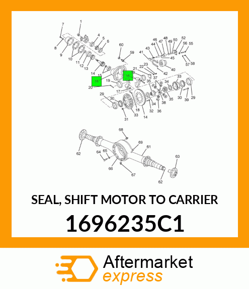 SEAL, SHIFT MOTOR TO CARRIER 1696235C1