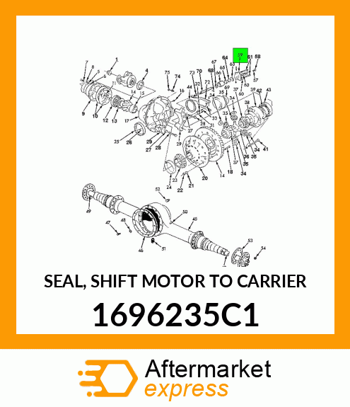 SEAL, SHIFT MOTOR TO CARRIER 1696235C1