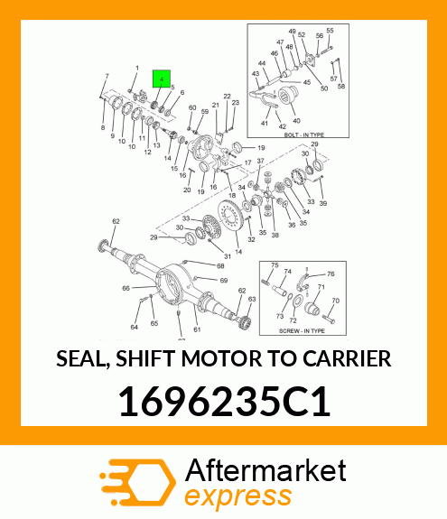 SEAL, SHIFT MOTOR TO CARRIER 1696235C1