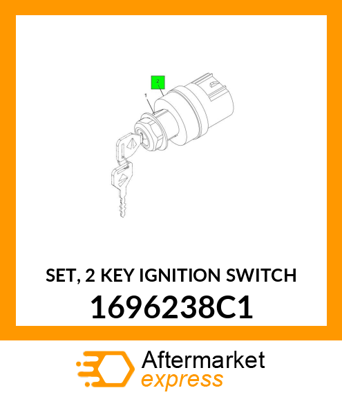 SET, 2 KEY IGNITION SWITCH 1696238C1