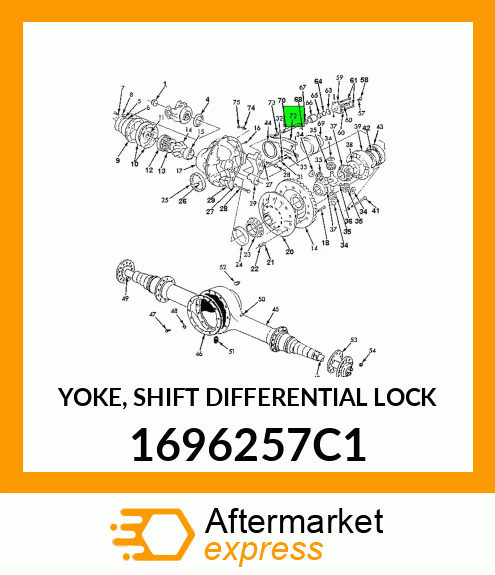 YOKE, SHIFT DIFFERENTIAL LOCK 1696257C1