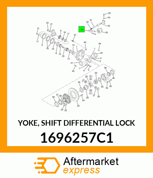 YOKE, SHIFT DIFFERENTIAL LOCK 1696257C1