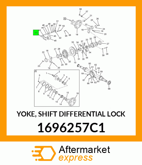 YOKE, SHIFT DIFFERENTIAL LOCK 1696257C1