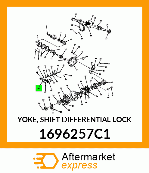 YOKE, SHIFT DIFFERENTIAL LOCK 1696257C1