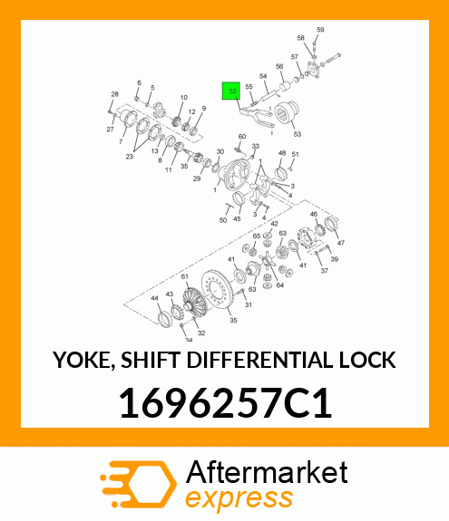 YOKE, SHIFT DIFFERENTIAL LOCK 1696257C1