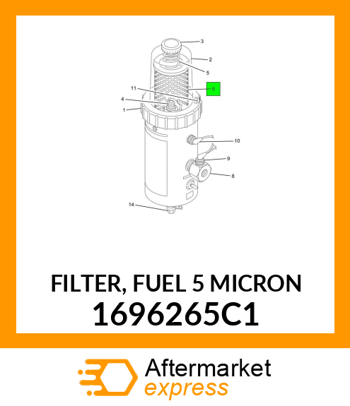 FILTER, FUEL 5 MICRON 1696265C1