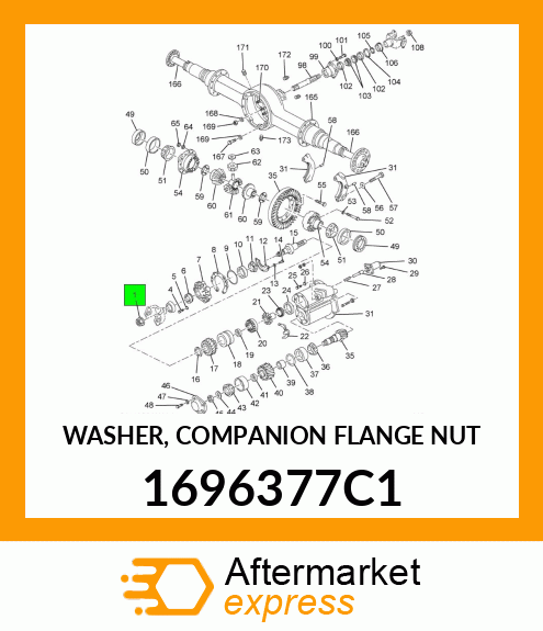 WASHER, COMPANION FLANGE NUT 1696377C1