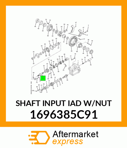 SHAFT INPUT IAD W/NUT 1696385C91