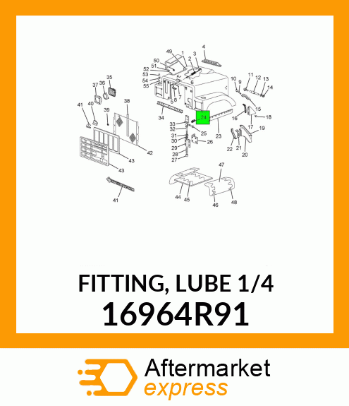 FITTING, LUBE 1/4" 16964R91