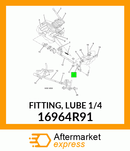 FITTING, LUBE 1/4" 16964R91