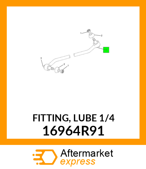 FITTING, LUBE 1/4" 16964R91