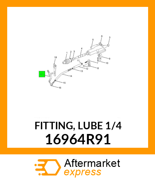 FITTING, LUBE 1/4" 16964R91