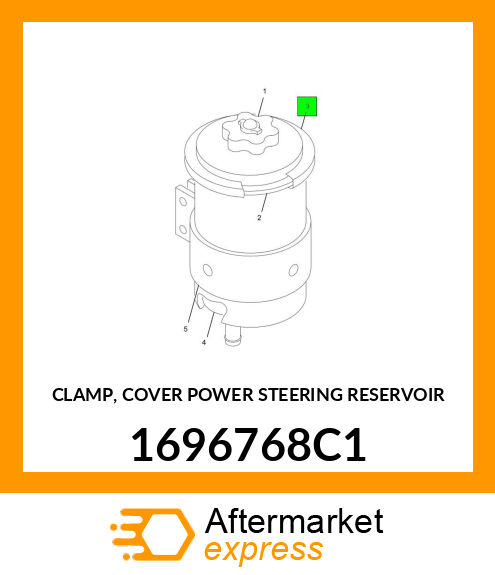 CLAMP, COVER POWER STEERING RESERVOIR 1696768C1