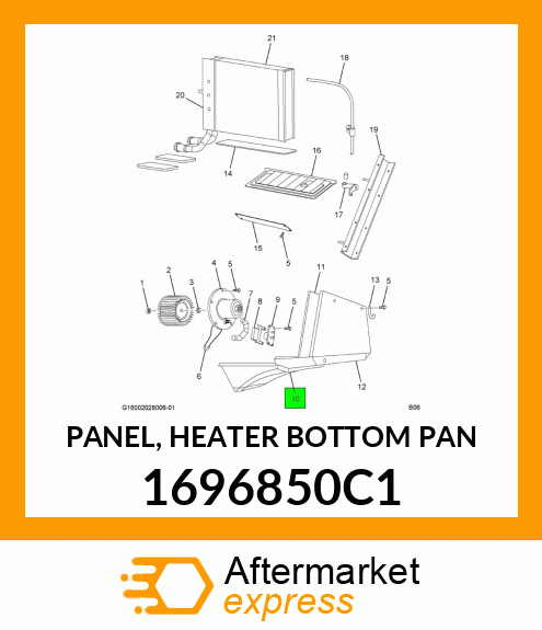 PANEL, HEATER BOTTOM PAN 1696850C1