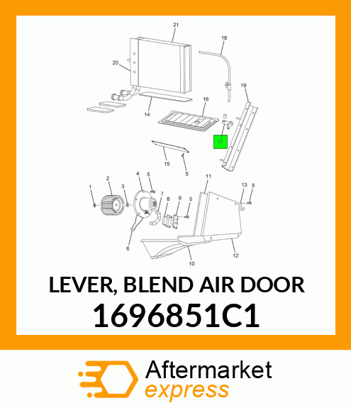 LEVER, BLEND AIR DOOR 1696851C1