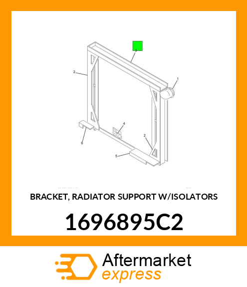 BRACKET, RADIATOR SUPPORT W/ISOLATORS 1696895C2
