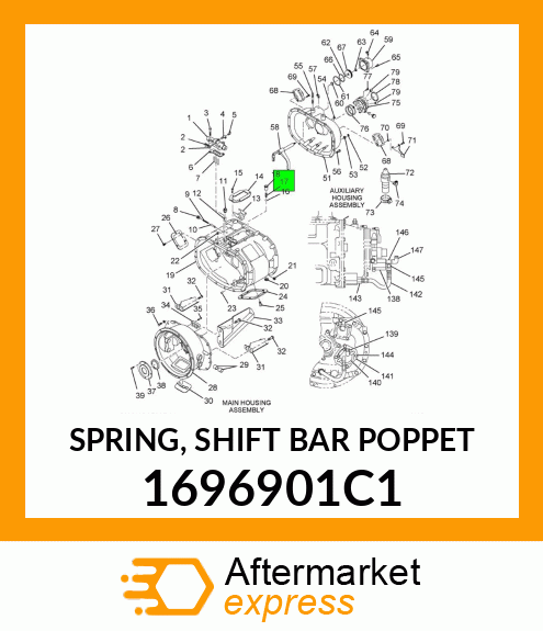 SPRING, SHIFT BAR POPPET 1696901C1