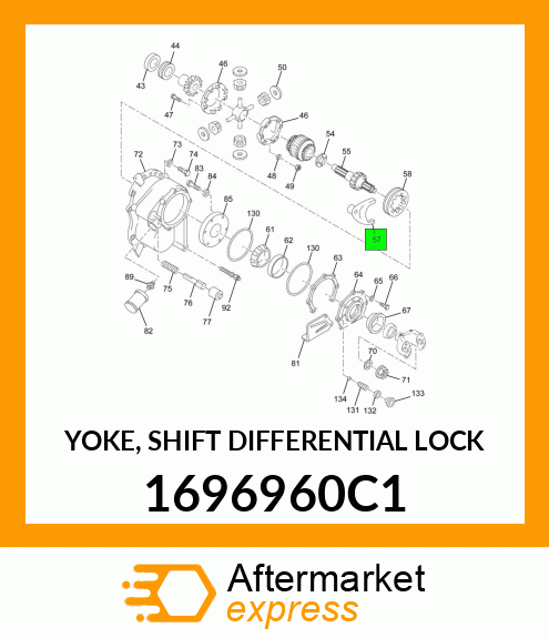 YOKE, SHIFT DIFFERENTIAL LOCK 1696960C1