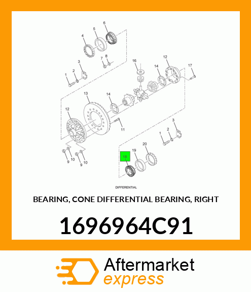 BEARING, CONE DIFFERENTIAL BEARING, RIGHT 1696964C91