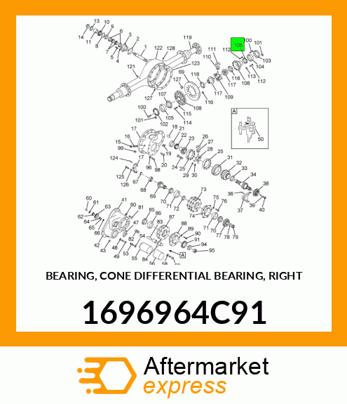 BEARING, CONE DIFFERENTIAL BEARING, RIGHT 1696964C91